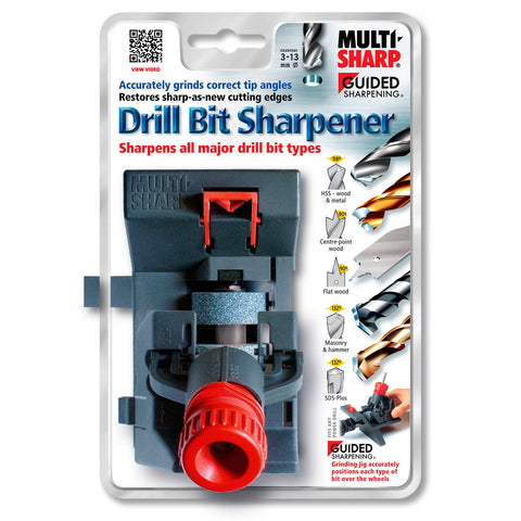 Multi-Sharp Drill Bit Sharpener, 3-13mm, Aluminium Oxide and Silicon Carbide Wheels