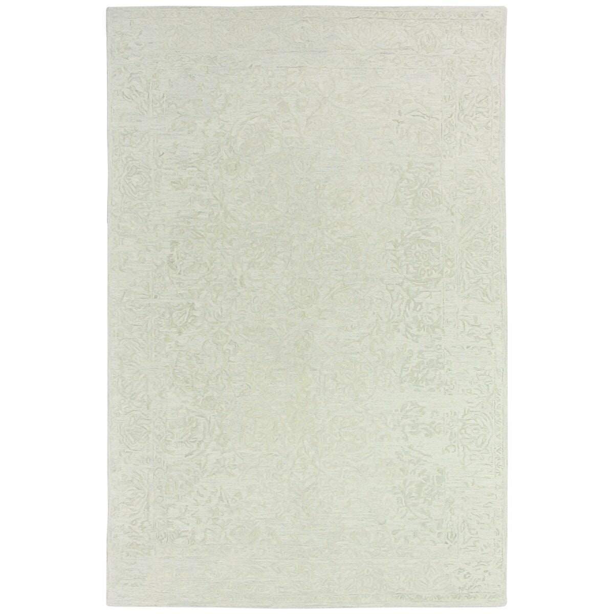 Cadrys Hamptons Classic Mist Wool Rug 250x300cm - Hand Tufted, Non-Slip Cotton Backing - HAMPM2