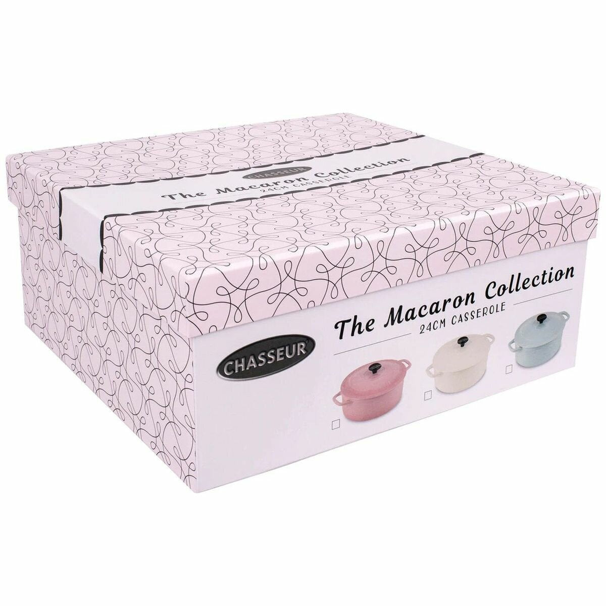 Chasseur Macaron Collection 24cm Stoneware Casserole - Cherry Blossom Pink, Oven to 220°C - 19617