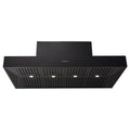 Schweigen Wall Mounted BBQ Rangehood - Black, 3200m³/h, Single External Motor, 8 Filters - CL7375BSEPAK