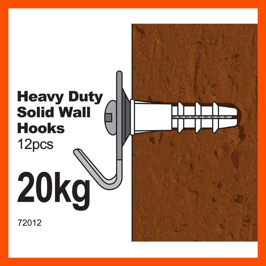 Everhang 20kg Steel Solid Wall Picture Hanging Hook 12 Pack