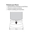Surface Gard Round Castor Cup 4 Pack - Brown Rubber - 44mm - SuperSaverAU - view 5