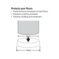 Surface Gard 44mm Brown Round Rubber Base Castor Cups - 4 Pack