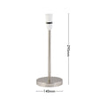 Verve Design Kiama Candlestick Table Lamp Base AM1561, 1.5m Cord B22, Stainless Steel Finish