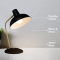 Verve Design Black Chloe Desk Lamp - Adjustable - Vintage Modern - 1200mm - SuperSaverAU - view 4