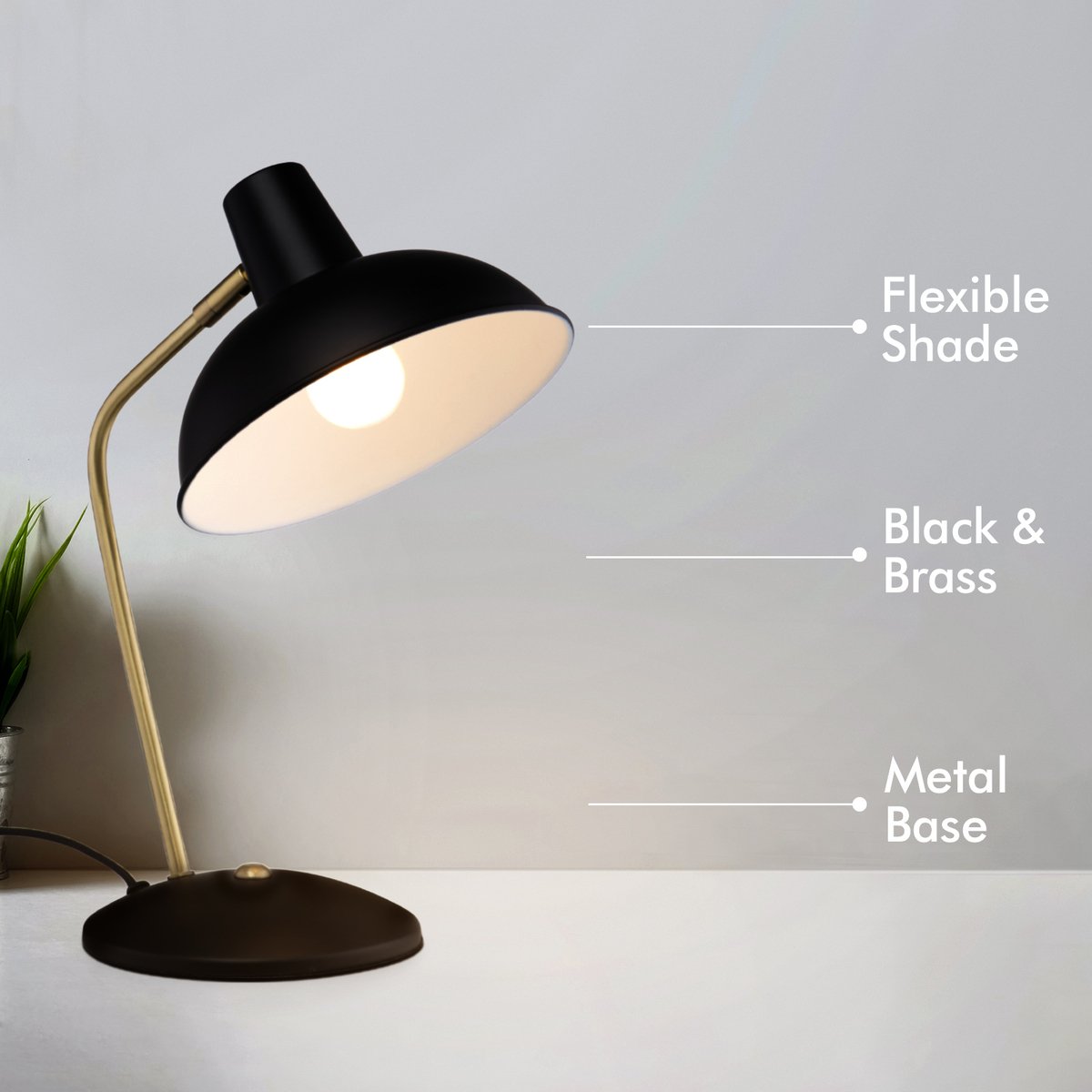 Verve Design Black Chloe Desk Lamp - Adjustable - Vintage Modern - 1200mm - SuperSaverAU - view 4