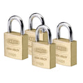 Lockwood 20mm Solid Brass Padlocks 4 Pack Durable Security Solution - SuperSaverAU - view 1