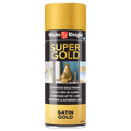 White Knight Super Gold Satin Spray Paint 300g Metallic Indoor Outdoor