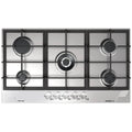 Glem Gas 90cm Natural Gas Cooktop - Stainless Steel, Five Burners, Front Controls, Wok Burner - GTD95AU