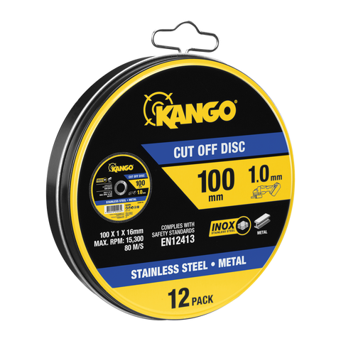 Kango Metal Cut Off Discs - 100mm - 12 Pack - Inox-Free - Durable - SuperSaverAU - view 1
