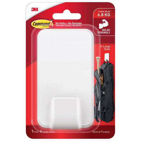 Command White Adhesive Mega Utility Hook