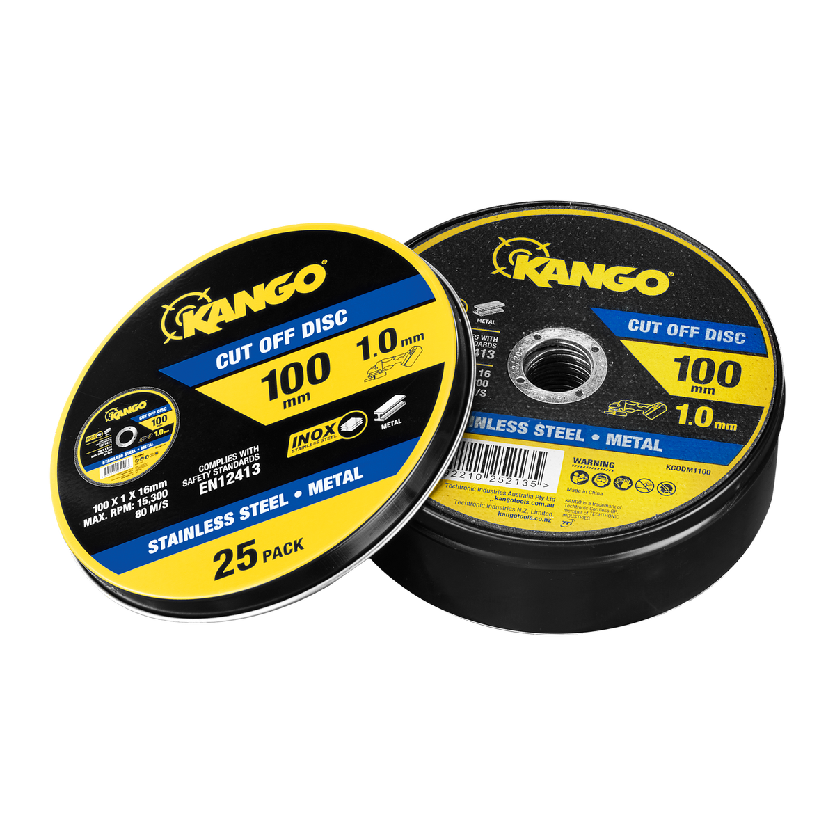 Kango Metal Cut Off Discs - Pack of 25 - 100mm - Inox-Free - Durable - SuperSaverAU - view 2