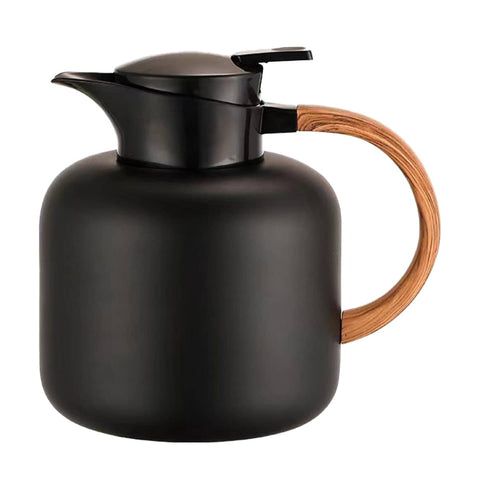 1.9 L Stainless Steel Insulated Coffee Carafe Leak Proof with Handle for Home - Black