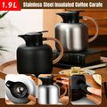 1.9 L Stainless Steel Insulated Coffee Carafe Leak Proof with Handle for Home - Black - view 2