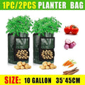 10 Gallon Potato Grow Bag with Side Window and Handles - Dark Green, Single - view 2