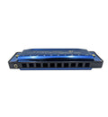 10 Hole Harmonica in Key of C, Stainless Steel and Brass - Blue - view 5
