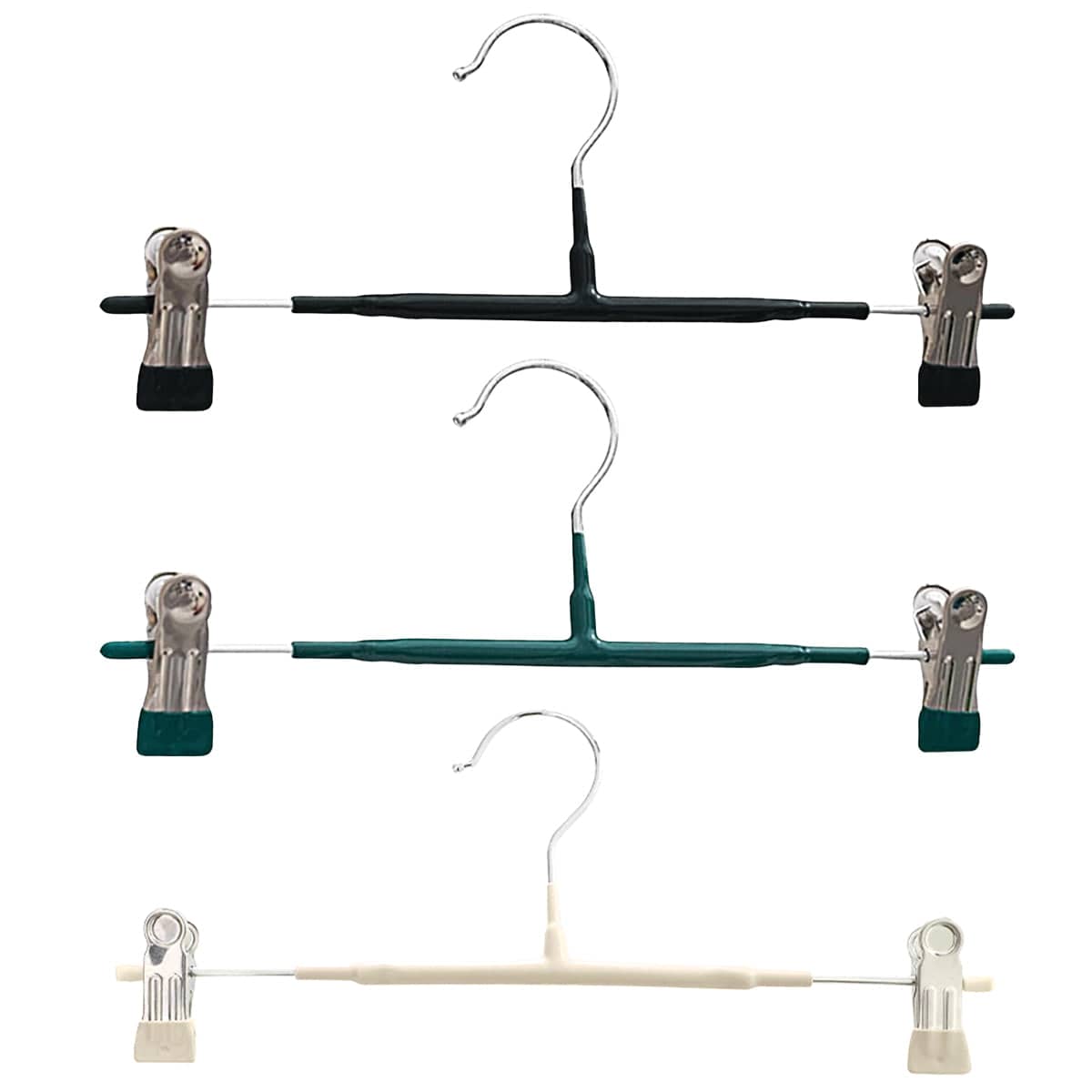 10 Pack Wardrobe Pants Rack Hanging Trouser Organiser - Black - view 3