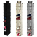 10 Tier Hanging Wardrobe Organiser for Clothes and Shoes - Grey - view 5