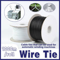 1000 m Coiled PVC Tie Wire, Elliptical Binding Wire Garden Plant Cable Roll - White - view 2