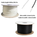 1000 m Coiled PVC Tie Wire, Elliptical Binding Wire Garden Plant Cable Roll - White - view 4