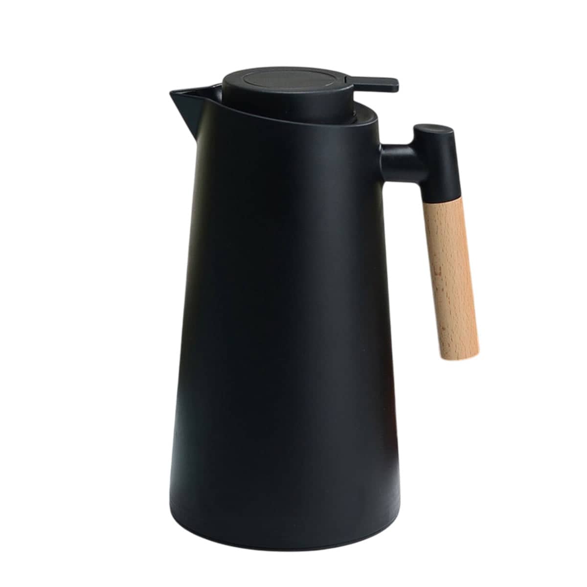 1000 ml Black Vacuum Insulated Coffee Pot Carafe with Wooden Handle - view 2