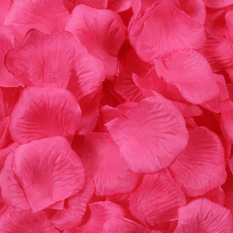 1000 pcs Silk Rose Petals for Weddings and Events - Champagne - view 6