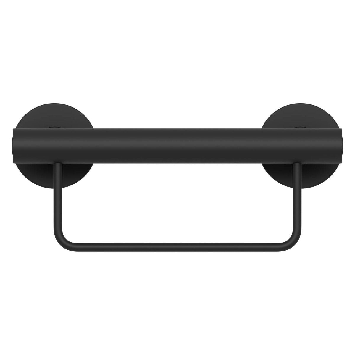 Evekare 300mm Black Towel Rail with Grab Rail - Stainless Steel - 250kg Capacity - SuperSaverAU - view 5