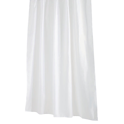 Barelli 180 x 180cm White Polyester Shower Curtain, Plain, 12 Rings