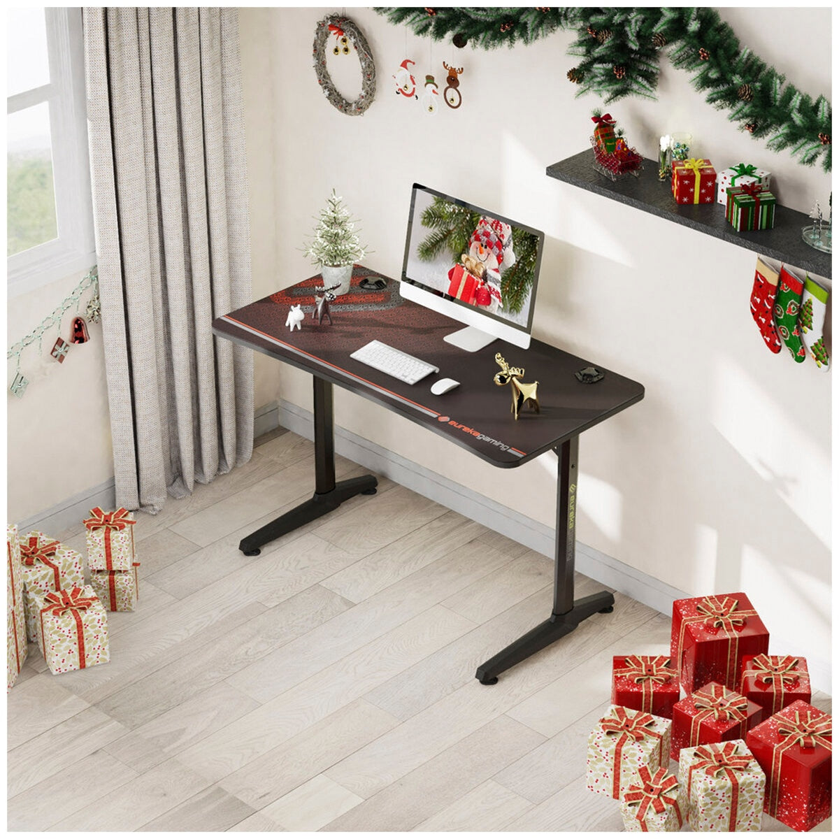 Eureka Ergonomic GIP-P47 Gaming Desk 120 x 60cm Black - SuperSaverAU - view 3