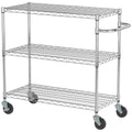 Trinity 3-Tier Utility Cart – Heavy-Duty Rolling Storage Trolley with Wheels & Handle - SuperSaverAU - view 3