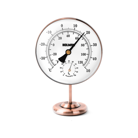 Holman Brass Thermometer and Hygrometer 25mm Easy Read Indoor Outdoor - SuperSaverAU - view 1