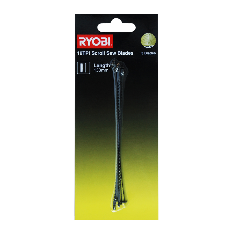 Ryobi Scroll Saw Blade 5 Pack - 18 TPI - 2mm x 130mm - Steel - SuperSaverAU - view 1