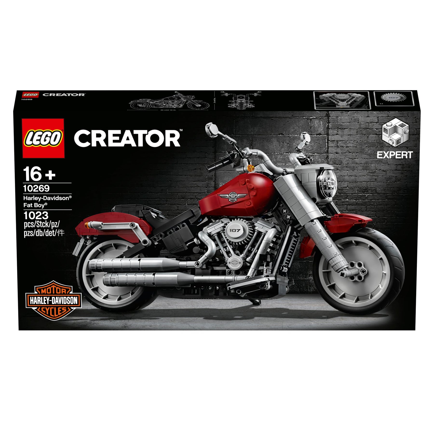 LEGO 10269 Harley-Davidson Fat Boy Motorcycle Model Kit - SuperSaverAU - view 4