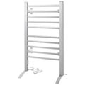 Devanti Heated Towel Rail Rack Electric Clothes Rails TW-C-FW-10-ALUM - SuperSaverAU - view 1