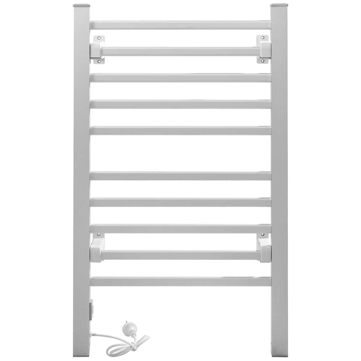 Devanti Heated Towel Rail Rack Electric Clothes Rails TW-C-FW-10-ALUM - SuperSaverAU - view 2