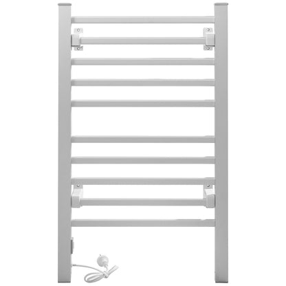 Devanti Heated Towel Rail Rack Electric Clothes Rails TW-C-FW-10-ALUM