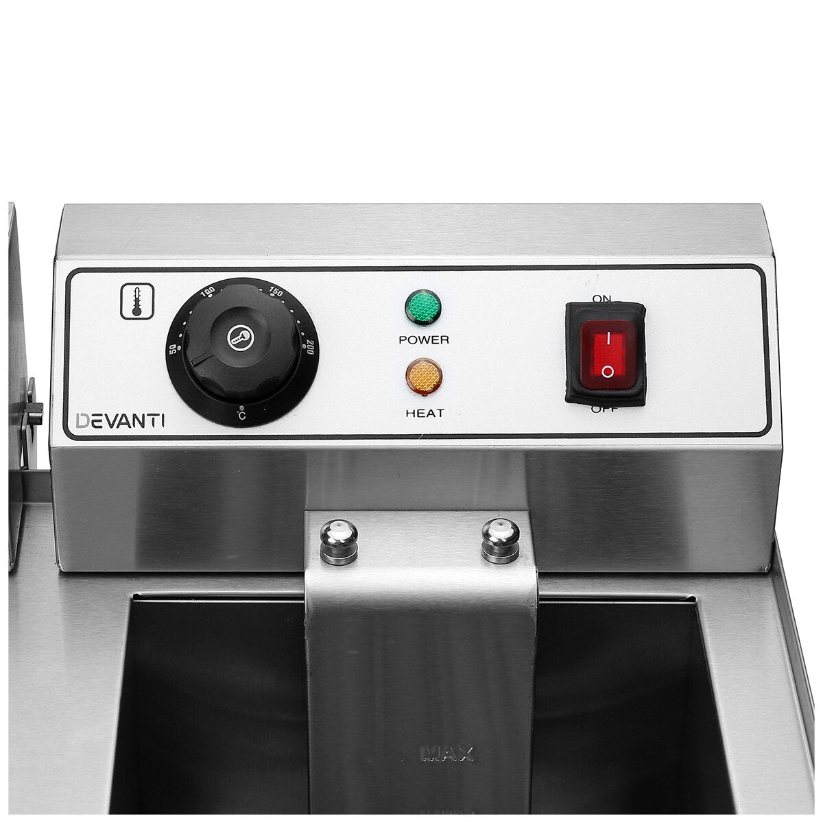 Devanti Electric Commercial Chip Cooker Deep Fryer Twin Frying Basket Countertop 20L CDF-DR20-DOUBLE-SI - SuperSaverAU - view 3