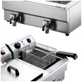 Devanti Electric Commercial Chip Cooker Deep Fryer Twin Frying Basket Countertop 20L CDF-DR20-DOUBLE-SI - SuperSaverAU - view 4