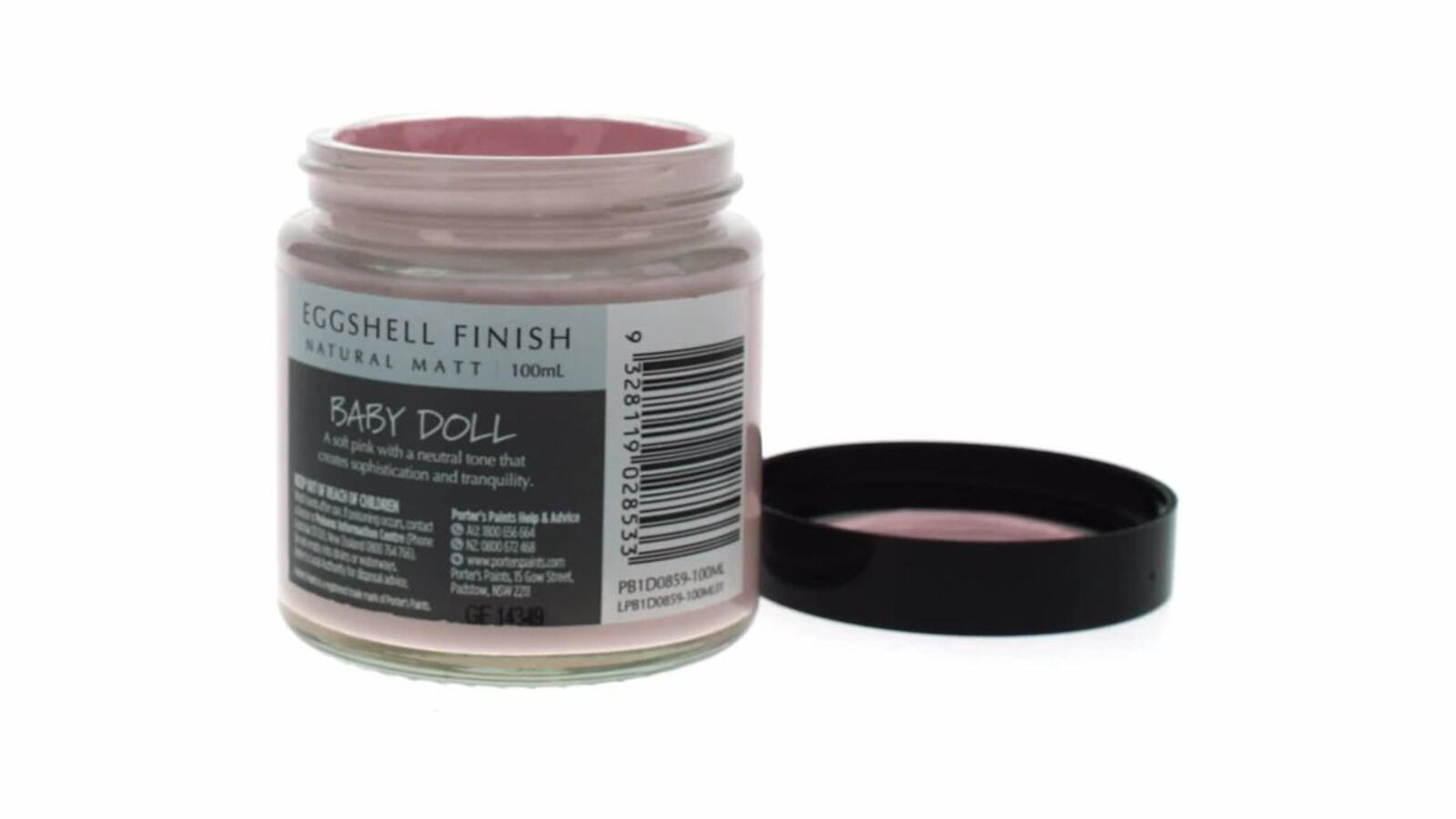 Porter's 100ml Baby Doll Eggshell Broadwall Washable Paint Sample