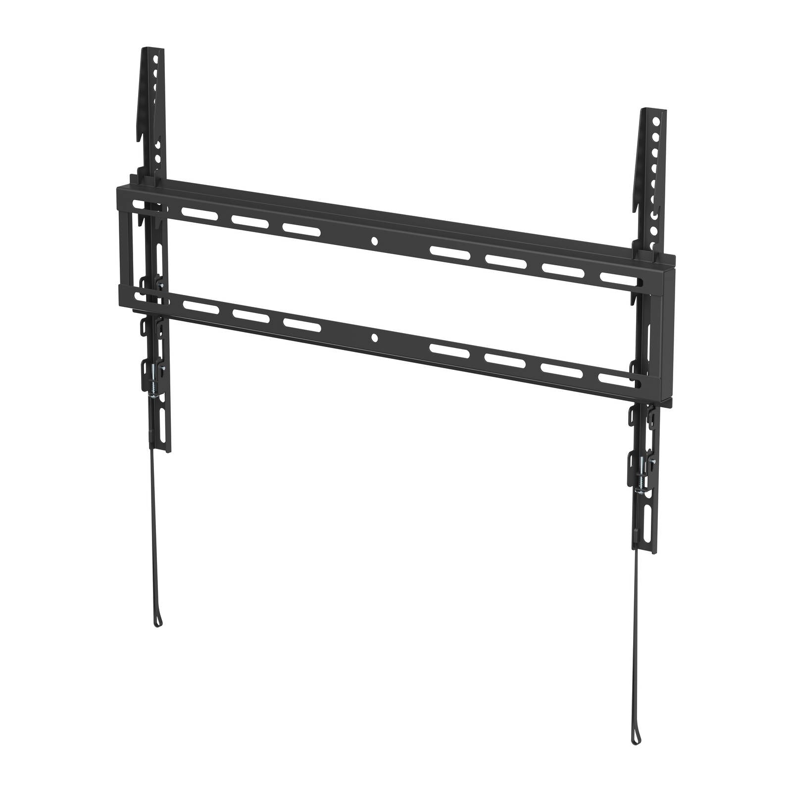 Practa Variable Height Fixed TV Wall Mount PRWMFL 37-85 inch Black Steel, Lateral Shift, Hardware Included