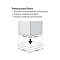 Surface Gard Brown Square Rubber Castor Cup 40mm 4 Pack - Floor Protection - SuperSaverAU - view 5