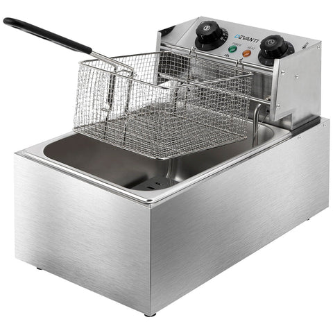 Devanti Electric Commercial Chip Cooker Deep Fryer CDF-D4C-SINGLE - SuperSaverAU - view 2