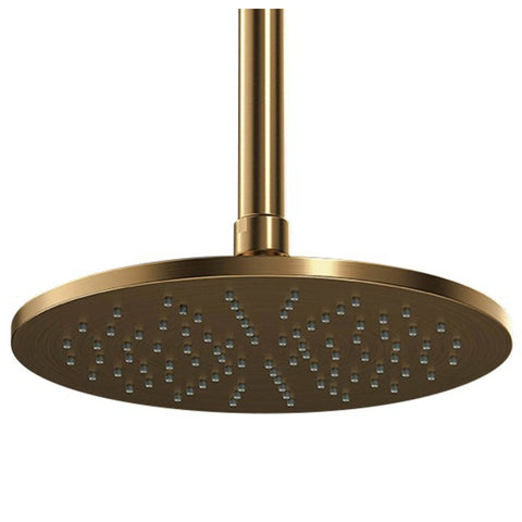 Rogerseller Tonic 200mm shower rose - 3 star WELS, 9L/min, brass, Brushed Gold finish - 3506000014