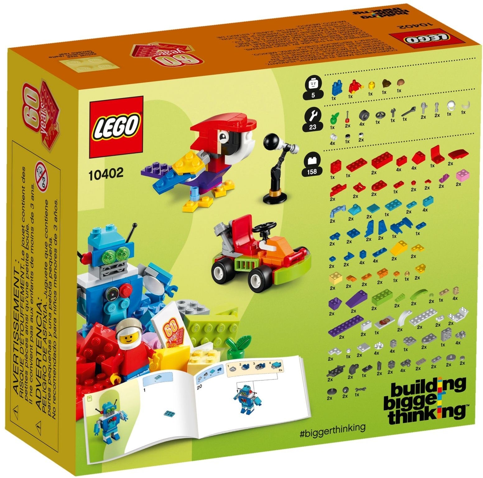 LEGO 10402 Fun Future: 60th Anniversary Creative Brick Set - SuperSaverAU - view 1