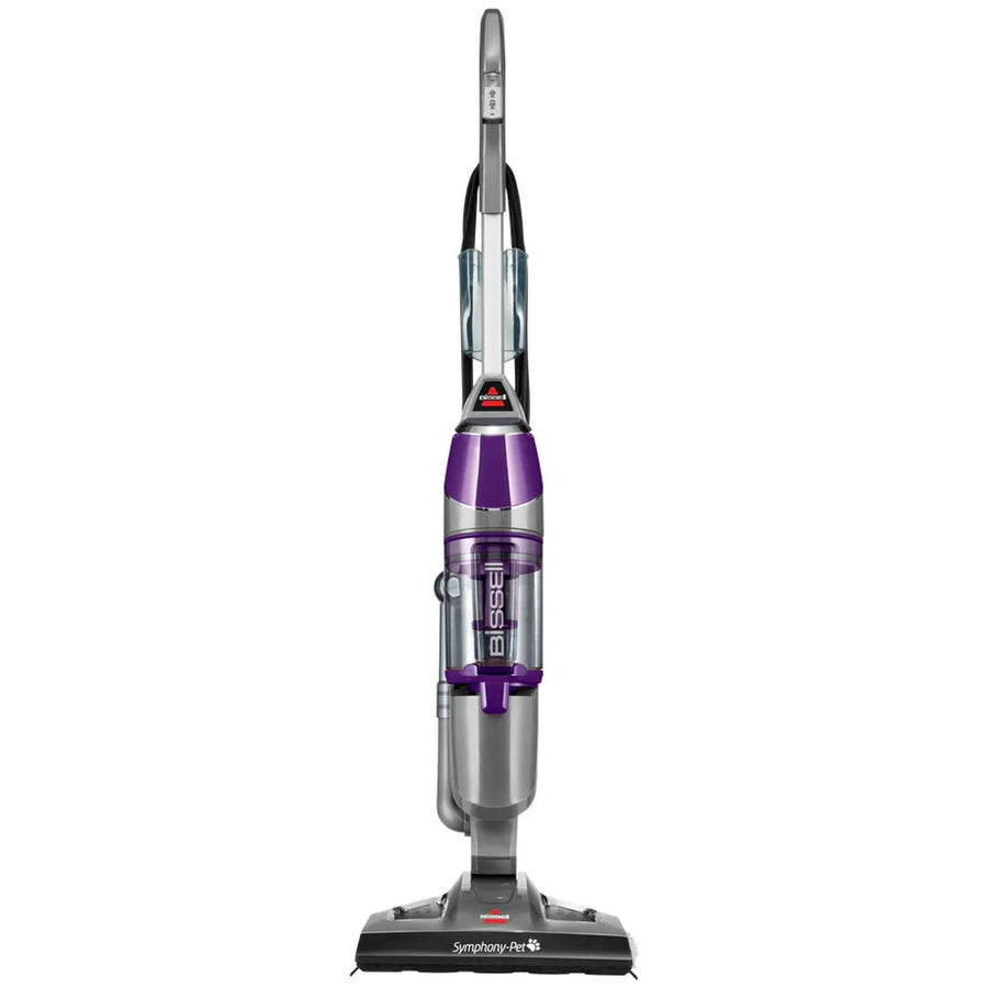 Bissell Symphony Pet Vacuum and Steam Cleaner - Vacuums and Steams at Once - Grey and Purple - 1977F