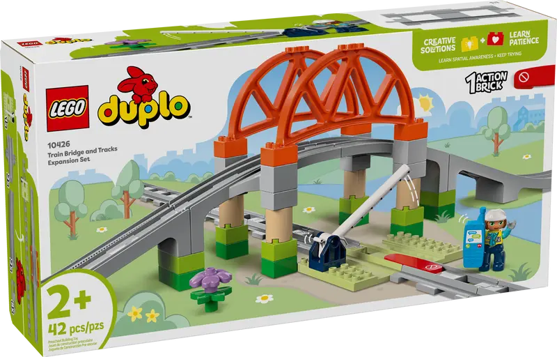 LEGO DUPLO Town Train Bridge And Tracks Expansion Set 10426 - SuperSaverAU - view 1