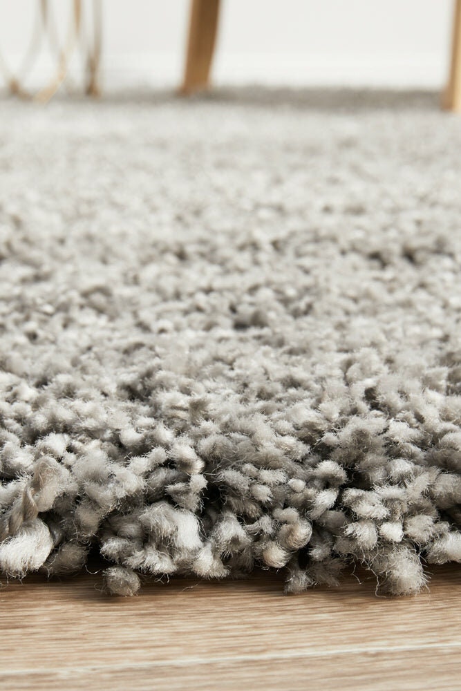 Rug Culture Laguna Medium Silver Polypropylene Rug 230x160cm - Jute Weft Backing - LGNSILVER230X160