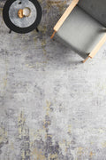 Rug Culture Illusions Extra Large Rug 320x230cm - Silver and Gold Power Loomed Polyester - ILU156GOLD320X230