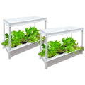 Greenlife 2 x Twin LED Self Watering Salad Grower With 8 Pots White 56 x 29 x 405 cm - SuperSaverAU - view 2
