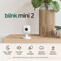 Blink Mini 2 Smart Security Camera - 2 Pack - 1080p HD - White - Indoor/Outdoor - SuperSaverAU - view 2